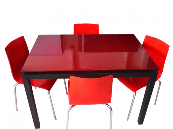 table agatha + chaise zip rouge