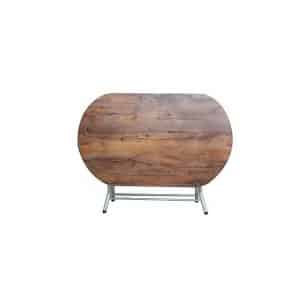 Table Ovale  Couleur:  Noyer Matière: Mélaminé Dimension : 138*84 cm