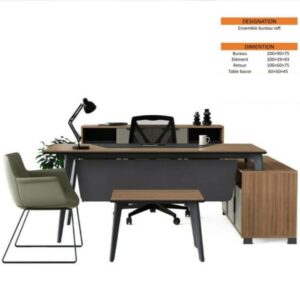 ENSEMBLE BUREAU Raft(bureau+elément+retour+table basse)